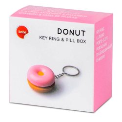 Pillbox med nyckelring Balvi Donut Cookie pillerbox