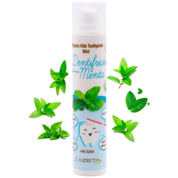 Ekologisk Xylitol Barntandkr�m AZETA BIO Mint 50 ml