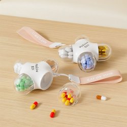 Boîte à pilules Mini portable à 4 compartiments  boîte à médicaments compacte pour vos déplacements