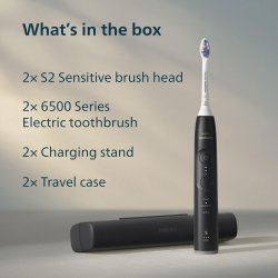PHILIPS Sonicare El-tannb�rster 6500 Duo Pack Inkl. Reise-etuier