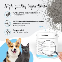 PHA PetVet ZahnSchutz PLUS  Naturligt tandvårdspulver för hundar och katter 60 g