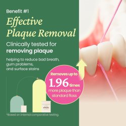 Euthymol Pink Dental Floss tandtr�d med mint och veganskt vax (50 m)