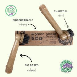 Brossettes de rechange d'origine v�g�tale pour brosses � dents �lectriques Oral-B Green-Goose (2 pcs)