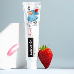 Suavinex Junior Xylitol B�metandpasta gel Strawberry 6+ �r (75 ml.)