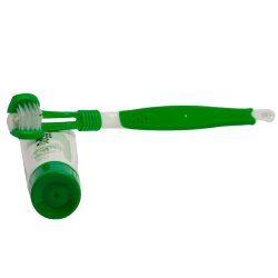 JoJo Natural Pet Kit de soins dentaires pour chiens – dentifrice � la vanille &amp; brosse � dents 3 faces