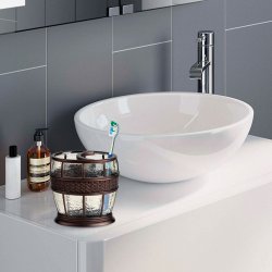 Tandbrsteholder Nu Steel Ice Clear &amp; Bronze Resin