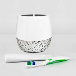 Tandbrsteholder Nu Steel Bali Resin &amp; Stainless Steel