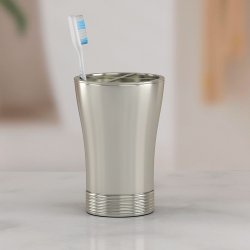 Tandbrsteholder Nu Steel Special Matte Pewter-finish Steel