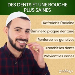 Miswak Pinner 5 stk. ORINKO Siwak Sticks 100% Naturlig Toothbrush