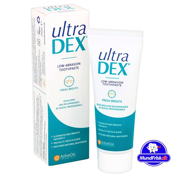 UltraDex Tandpasta Low-Abrasion Mod Drlig nde 75 ml