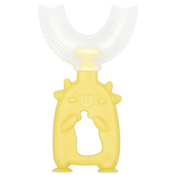 Barnetannb�rste U-formet Silikonb�rste 4-8 �r Dyr GUL