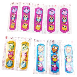 WundMed Barns Gips Ugglamotiv - 10 st.