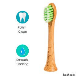 Booheads Bambu borsthuvuden fr Philips Green+Blue