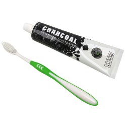Whitening Tandpasta + Tandbrste Beauty Formulas CHARCOAL