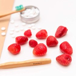 Tandkrmstabletter fr barn Bam&Boo Strawberry 80 st.