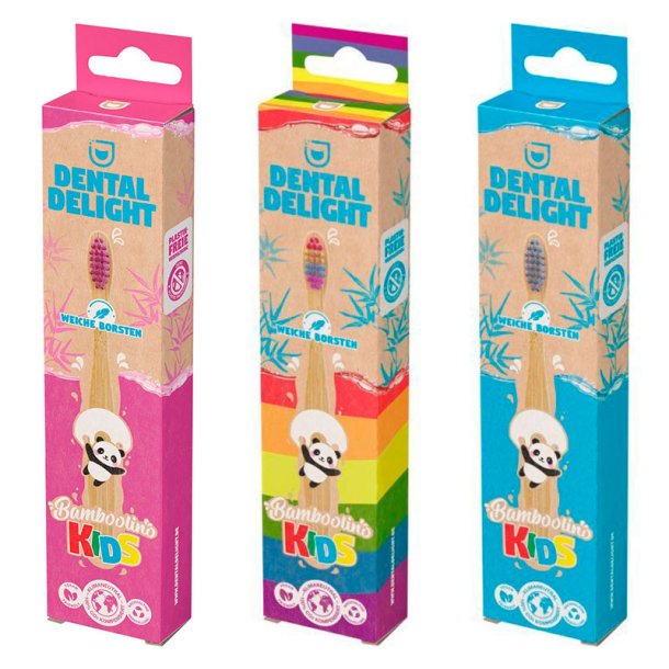 Brne Bambus Tandbrste Dental Delight Bamboolino Kids