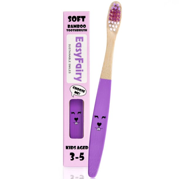 Bambus B�rnetandb�rste EasyFairy Kids 3-5 �r LILLA