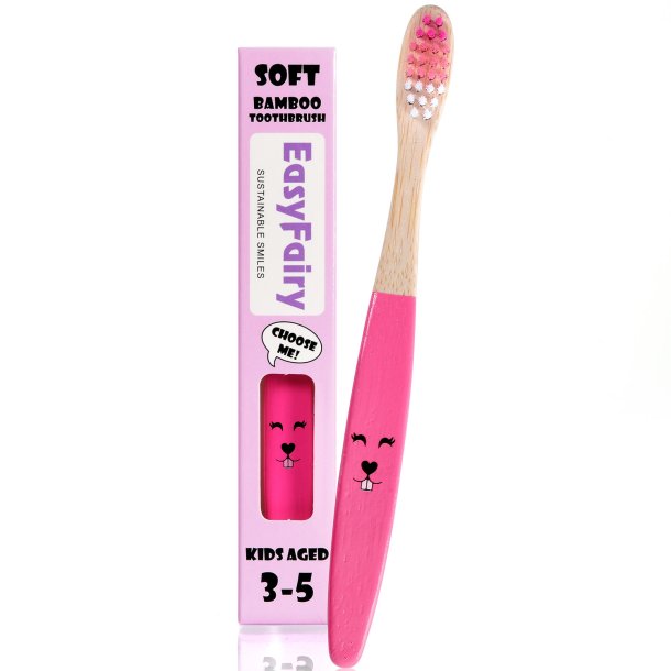 Bambus B�rnetandb�rste EasyFairy Kids 3-5 �r PINK