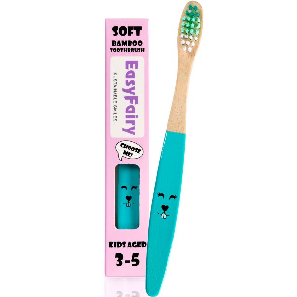 Bambus B�rnetandb�rste EasyFairy Kids 3-5 �r TURKIS