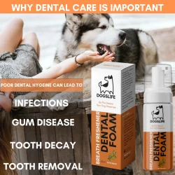 DOGSLIFE Dental Foam Peppermint 150 ml � Einfache tägliche Mundpflege für Hunde