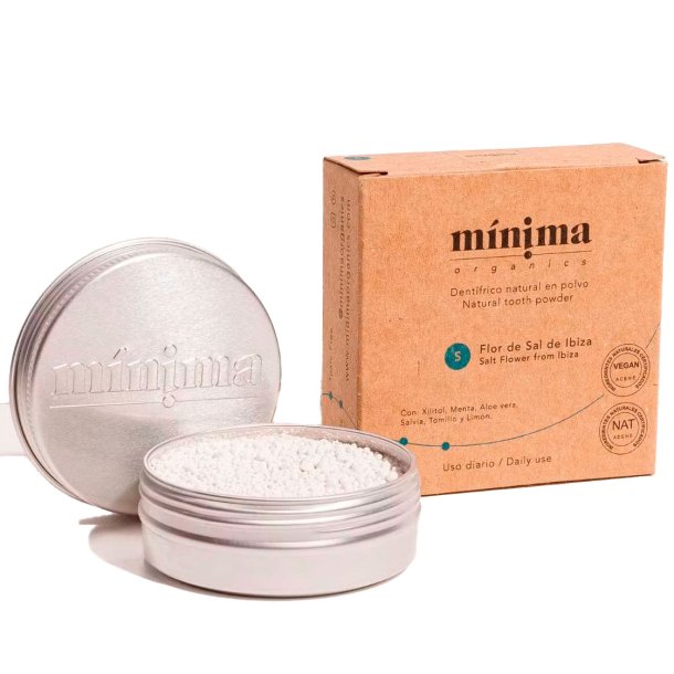 kologisk Tandpasta Pulver Minima Organics Ibiza Fluorfri