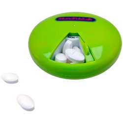 Pilleboks Rundt svingbart lokk Pilleboks 7 rom 