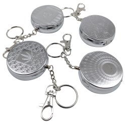 Lomme askebeger nkkelring rund rustfritt stl