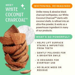Dr. Ginger's Coconut Oil White Charcoal Coconut Mint � Fluorvrije tandpasta met kokosolie en wit actief kool (114g)