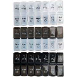 Pilleske Stor Dobbelt Pilleboks Morgen Aften