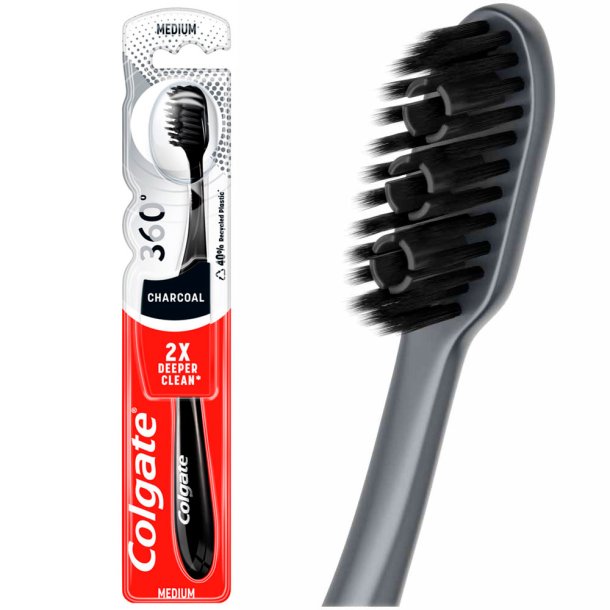 Colgate 360 tannbrste Charcoal Medium