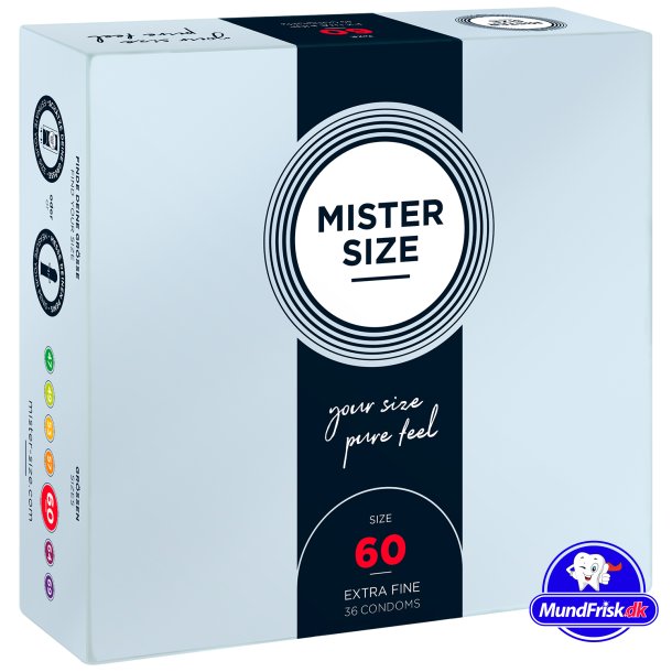 Mister Size Kondomer Pure Feel 36 stk. XS-XXXL