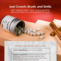 Hydroxyapatite Tandpasta Tabletter KAYLAAN Cinnamon &amp; Xylitol (pose 90 stk.)