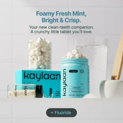 Kaylaan Xylitol Zahnputztabletten mit Fluorid und Bio-Minz (90 St.)