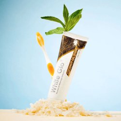 Tandblegning Tandpasta + Tandbrste WHITE GLO Coconut Oile Shine