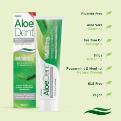 Aloe Vera Tandkrm AloeDent Whitening Fluorfri 100 ml.