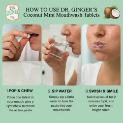 Dr. Ginger�s Coconut Mint Munnskylltabletter med Xylitol (60 stk.)