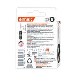 Elmex Mellemrumsbrster 8 stk. 1.5 mm ISO 8 SORT