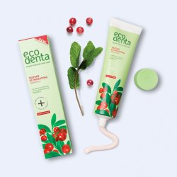 Naturlig Hydroxyapatite tannkrem ECODENTA Tranebrtartar Eliminerende 100 ml