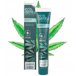 Naturlig Hydroxyapatite tandkrm ECODENTA Sensitive CBD &amp; Probiotika 100 ml