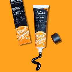 Natural Whitening Tandkrm ECODENTA Black Charcoal Orange 100 ml