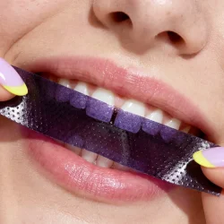 POP Purple Whitening Strips med PAP &amp; Hydroxyapatit – 7 behandlinger