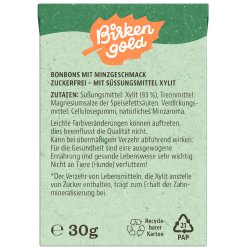 Hammasl��ketieteelliset ksylitolipastillit Birkengold ksylitolikarkit Birkengold ksylitolikarkkeja Mint