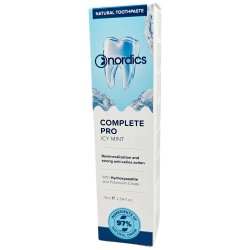Naturlig Hydroxyapatite Tandkrm NORDICS Complete Pro Icy Mint 75 ml.