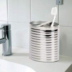 Nu Steel Tandbrsteholder Astoria Ribbed Rustfrit Stl