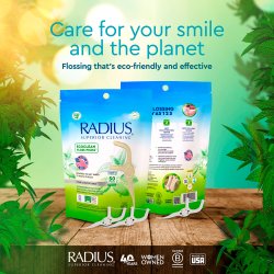 Komposterbara tandtrdsplockar RADIUS EcoClean Floss 50 st.