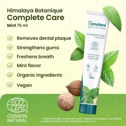 Ekologisk Xylitol tandkrm HIMALAYA Botanique Complete Care Mint 75 ml
