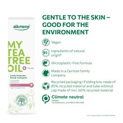 Alkmene Tea Tree -tandkrm med Protection Cavity Herbal ml