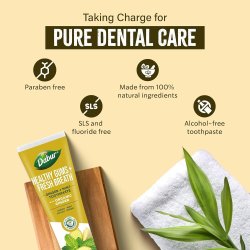Miswak Tandpasta DABUR Healthy Gums &amp; Fresh Breath Ginger &amp; Mint 100 ml