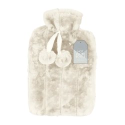 Klassisk Vrmedunk med Mjuk Plysch-verdrag och Pompomer 2 ltr.