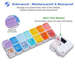 Elektronisk Pille�ske med alarm � 7 dage / AM &amp; PM